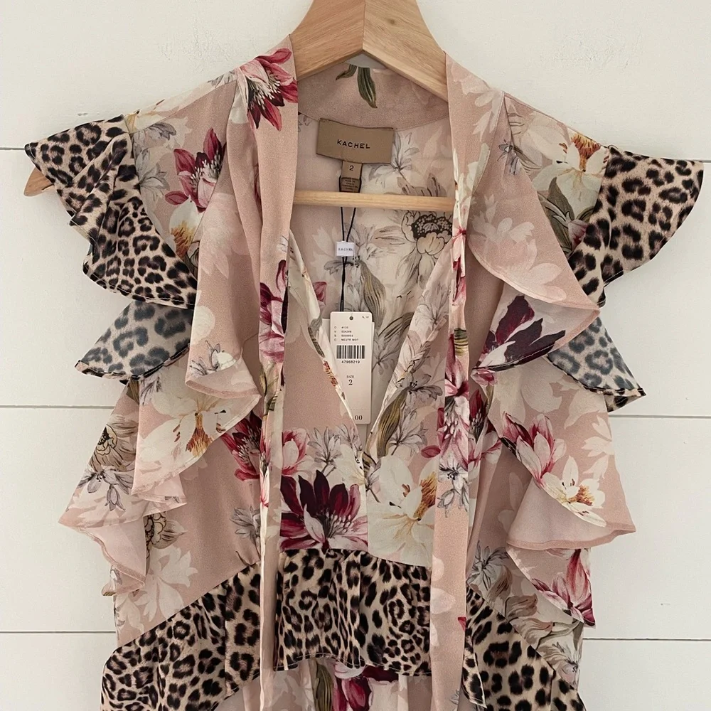 Kachel x Anthropologie Sedona Sunrise Silk Dress - Picture 8 of 11